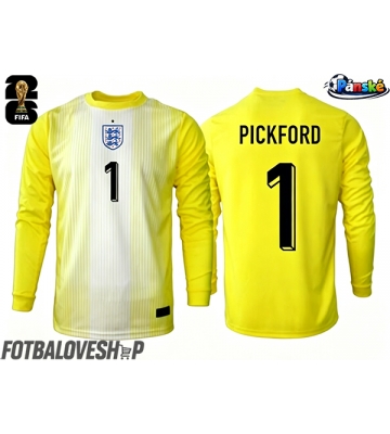 Anglie Jordánsko Pickford #1 Brankářské Venkovní Dres MS 2026 Dlouhý Rukáv